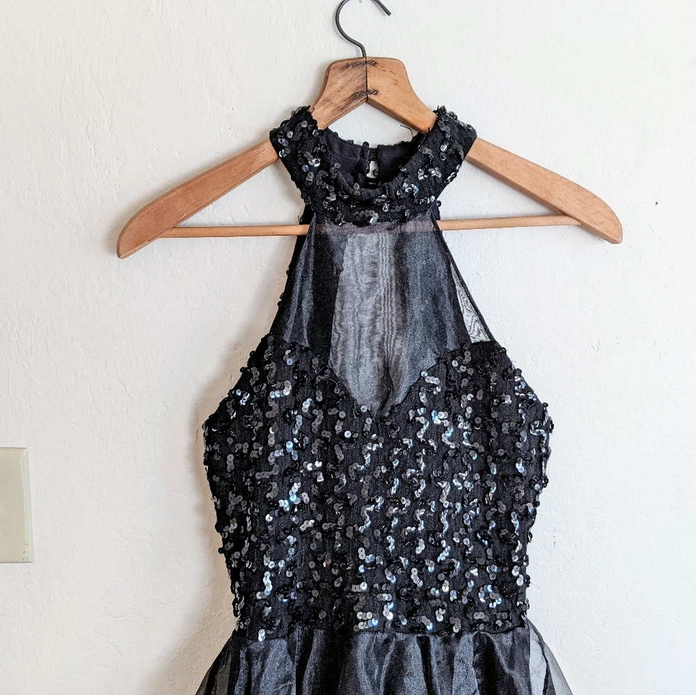 Sold! NWT Vintage Y2K Faviana Sequin High Neck Backless Dress - Picture 3 of 10